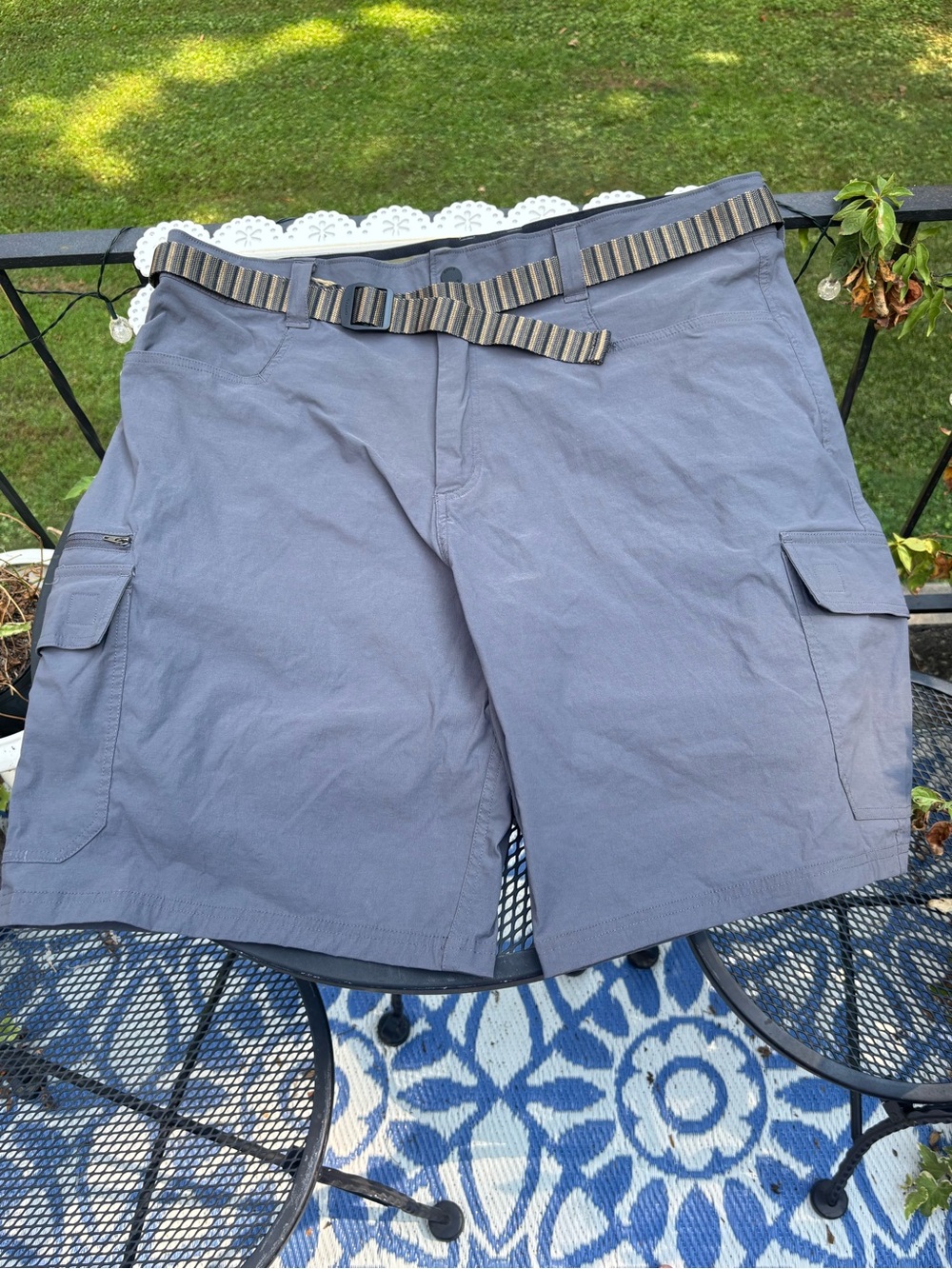 Orvis Tech Cargo Short With Belt.Tech Storage Zip Pockets Men’s Size 40